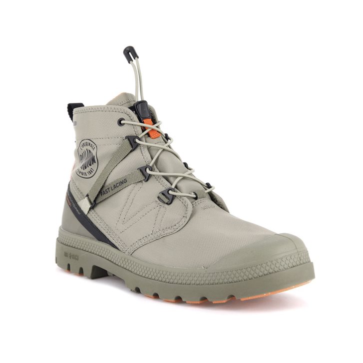 Bottes Palladium Pampa Travel Lite+ Imperméables Homme Vert Olive | FR TYN408H